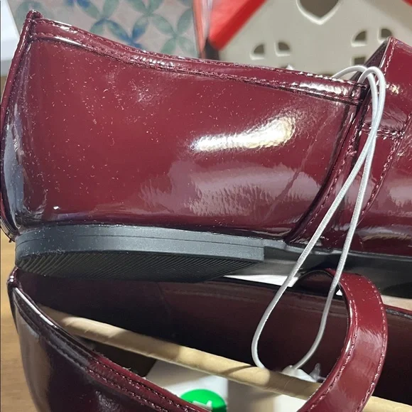 a new day Burgundy Patent Leather Mary Jane Flats - Picture 3 of 5